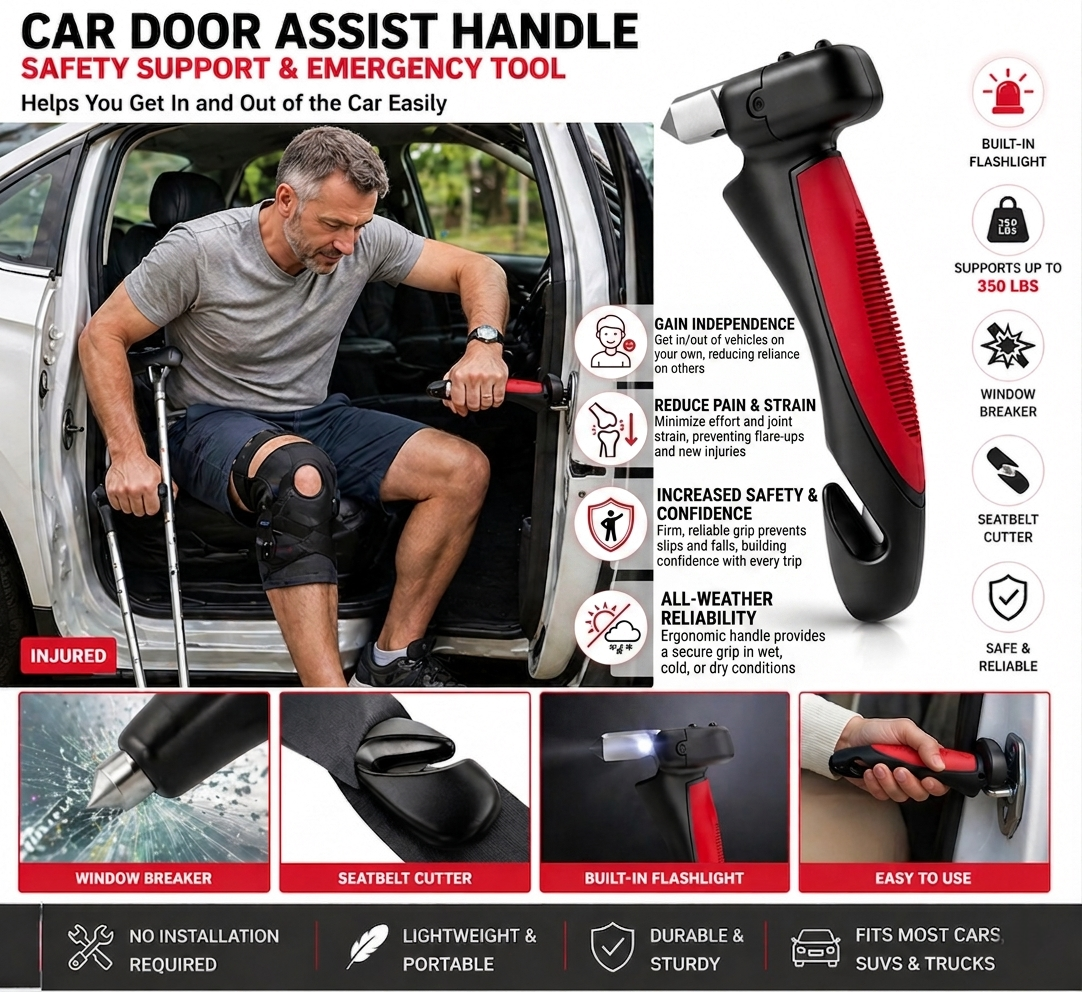 GripSure SafeExit Car Assist Handle – Easier & Safer Vehicle Entry Support